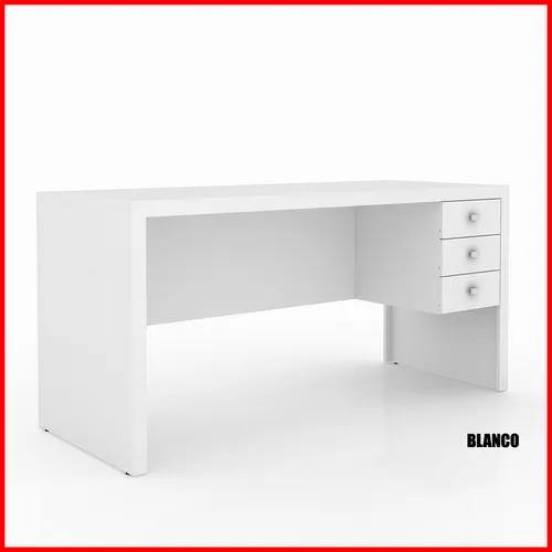 Escritorio con cajones – ME 4113 en Blanco - Escritorios y sillas de escritorio, Uruguay | Punto Unión