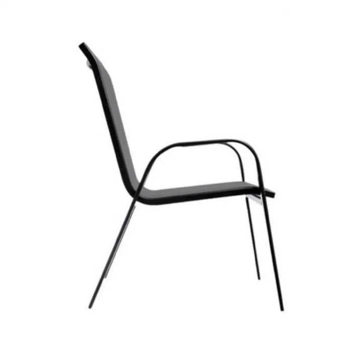 Silla de Jardín Textilina y Acero Apilable - Gris en Gris - Muebles para el exterior, Uruguay | Rústico Hogar, vista 4