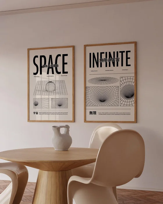 Space & Infinite en Blanco - Láminas, Uruguay | La Cuadrería