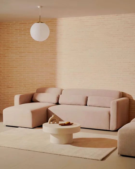 Sofá modular Neom 3 plazas chaise longue derecho/izquierdo beige 263 cm en Beige - Sillones y sofás, Uruguay | Kavehome, vista 2