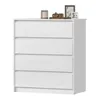 Comoda Cajonera Carla para Dormitorio 4 Cajones con Rieles Telescópicos - Blanco en Blanco - Cómodas, Uruguay | Mulata, vista 5 de 9