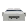 Cama Madera Maciza Con Cajones - 2 Plazas - Gris - Dormitorio, Uruguay | Ecowood, vista 3 de 4