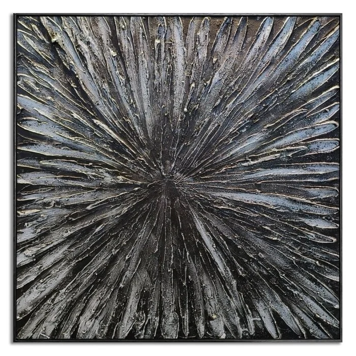 CUADRO CANVAS 60x60cm MARCO PINTURA FLOR GRANDE - Decoración de pared, Uruguay | Decohogar
