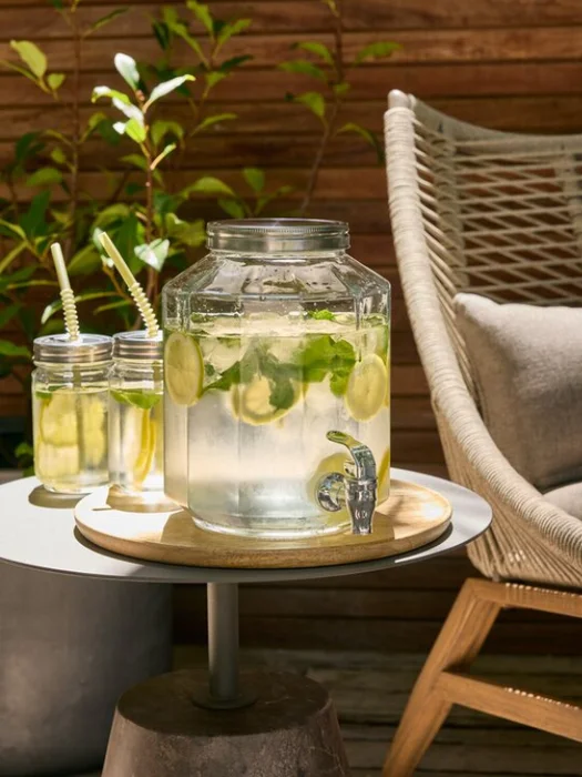 Dispensador con grifo VANN 4.25 l vidrio en Transparente - Muebles para el exterior, Uruguay | JYSK, vista 2