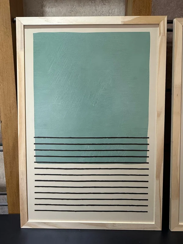 KIT 2 – Abstracto Celeste/Gris – 40 x 60 en Multicolor - Decoración de pared, Uruguay | Berna Home, vista 4