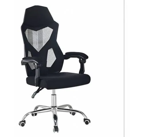 Silla de escritorio base cromada SD-884 negra - Escritorios y sillas de escritorio, Uruguay | Que Sal Muebleria