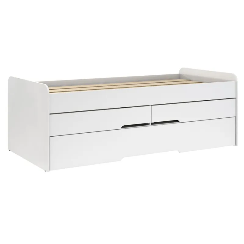 Cama marinera - Juliette - 2 cajones - 1 Plaza - Blanco en Blanco - Dormitorio, Uruguay | NYR