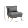 Sillon cama Trifold 1 cuerpo - Gris en Gris, Uruguay | La Cueva Muebles, vista 7 de 18