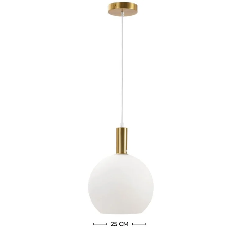 Luminaria Colgante Pireo Medium Blanca ø 25 cm en Blanco - Lámparas colgantes, Uruguay | Serlux, vista 5