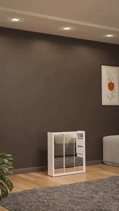 Ropero Placard Matrimonial Monaco 170CM con 2 Espejos 3 Puertas Corredizas en Negro/Rustico - Roperos y placares, Uruguay | Balton, vista 19