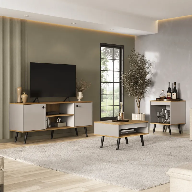 Producto: Conjunto Set De Living Y Sala de AMARELO en Gris - Mesas de living, Uruguay | Amarelo