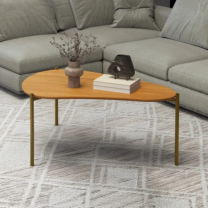 Mesa Ratona Organica Florencia 90CM Alta en Madera natural - Mesas de living, Uruguay | Balton, vista 2