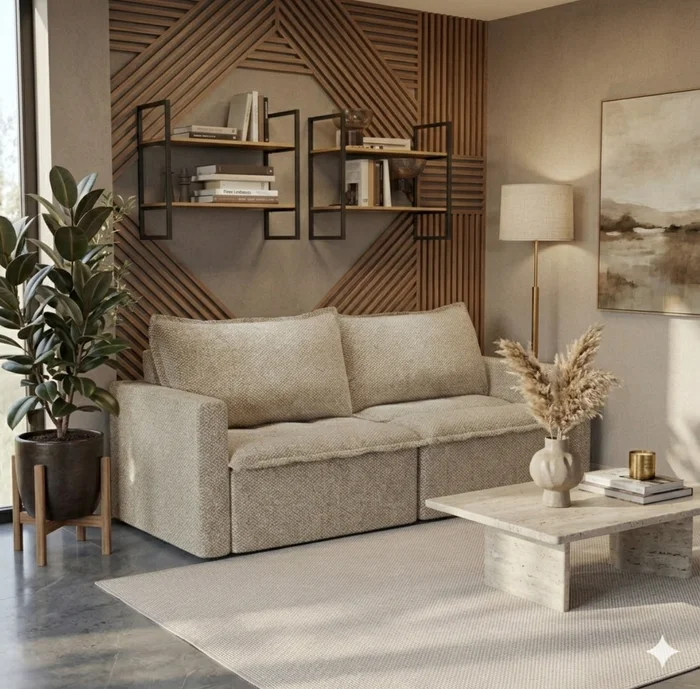 SOFA CAMA RETRACTIL/RECLINABLE TREVO 236CM en Gris - Sillones y sofás, Uruguay | Balton, vista 16