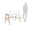 Escritorio Dyana melamina acabado blanco y patas de madera maciza de roble 120 x 60 cm en Multicolor - Escritorios y sillas de escritorio, Uruguay | Kavehome, vista 6 de 6