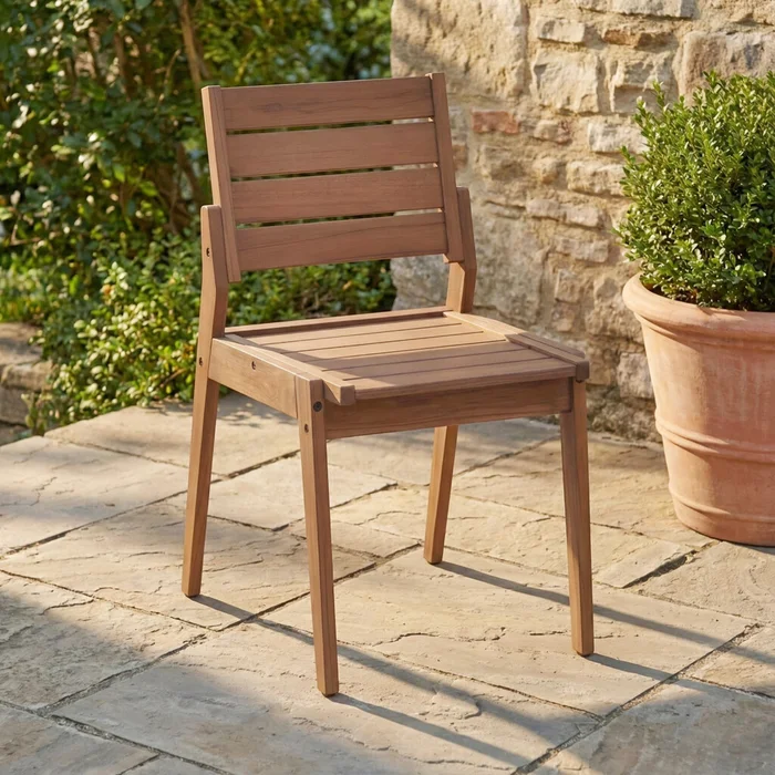 Silla de patio Teca - Caraíva - Muebles para el exterior, Uruguay | Rústico Hogar