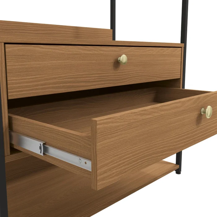 Combo Closet Abierto Modular P49 y P50 - Linea Industrial en Madera natural - Roperos y placares, Uruguay | Balton, vista 8