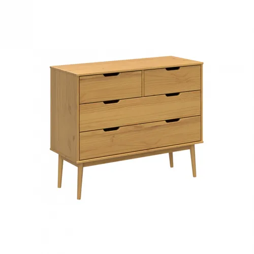 Cómoda 4 Cajones - Linea Nordica - Roble en Madera natural - Cómodas, Uruguay | Rústico Hogar