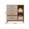 Comoda 4 Cajones 1 Puerta Con Patas 100% Mdp - Cómodas, Uruguay | Lais Muebles, vista 3 de 3