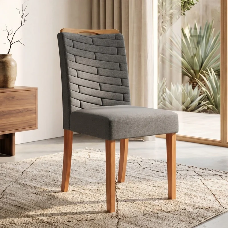 Juego De Comedor - 4 Sillas + Mesa Tapa De Vidrio - Celeste - Gris Beige en Blanco - Mesas de comedor, Uruguay | Rústico Hogar, vista 4