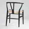 Silla Wishbone Madera de Olmo/Fibra Natural - Negra - Sillas, Uruguay | Berna home, vista 3 de 4