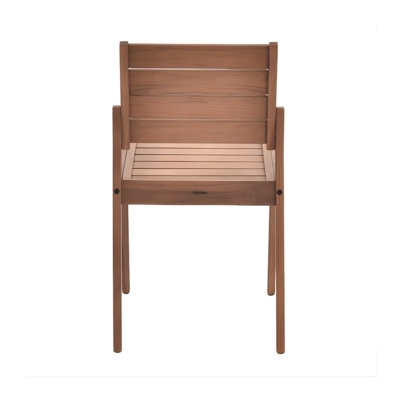 Silla de patio Teca - Caraíva en Marrón - Muebles para el exterior, Uruguay | Rústico Hogar, vista 3
