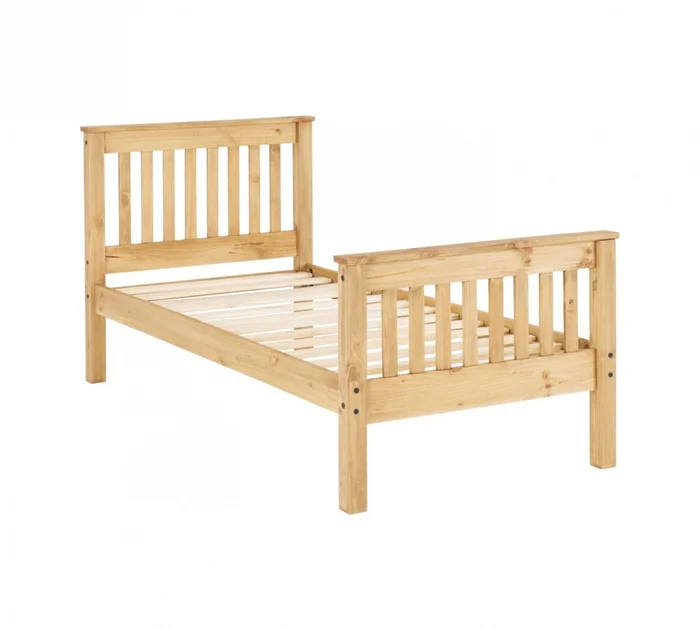 Cama 1 Plaza - Madera maciza - Linea Mexicana en Madera natural - Dormitorio, Uruguay | Rústico Hogar, vista 2