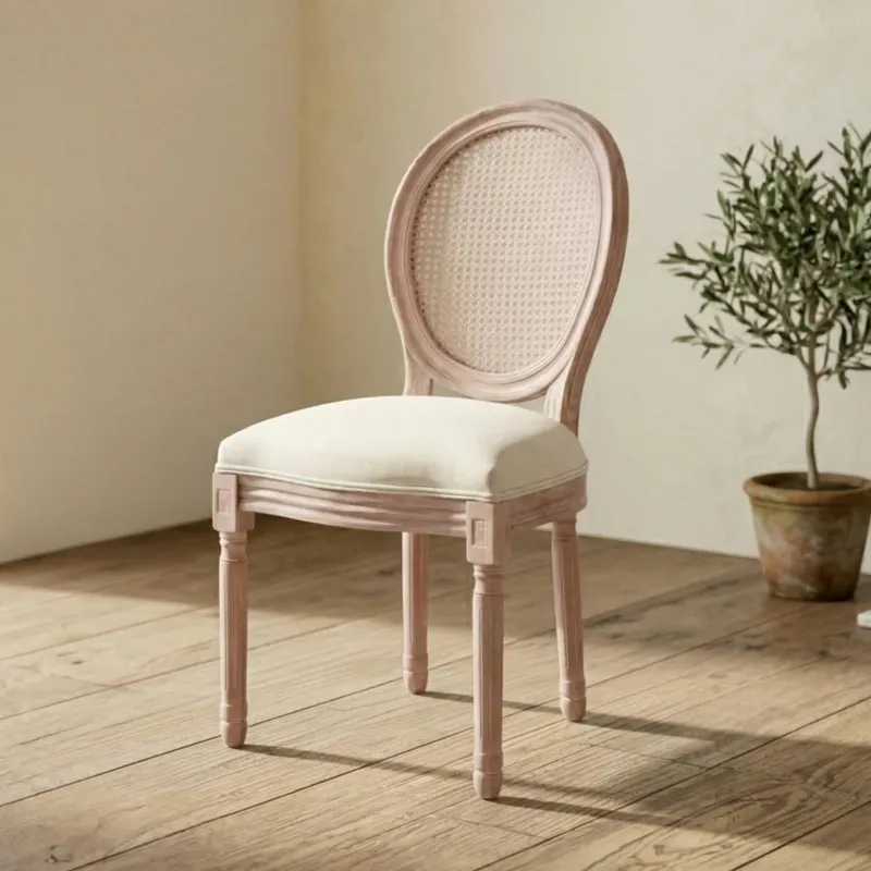 Silla de Comedor Tapizada Madera natural Luis XV - Línea Serena en Madera natural - Sillas, Uruguay | Ecowood