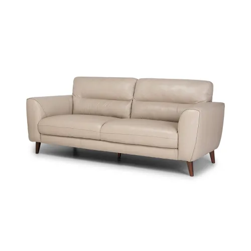 Sofá Valentino - Cuero Básico - 3 cuerpos - 519 (Beige) en Beige - Sillones y sofás, Uruguay | NYR