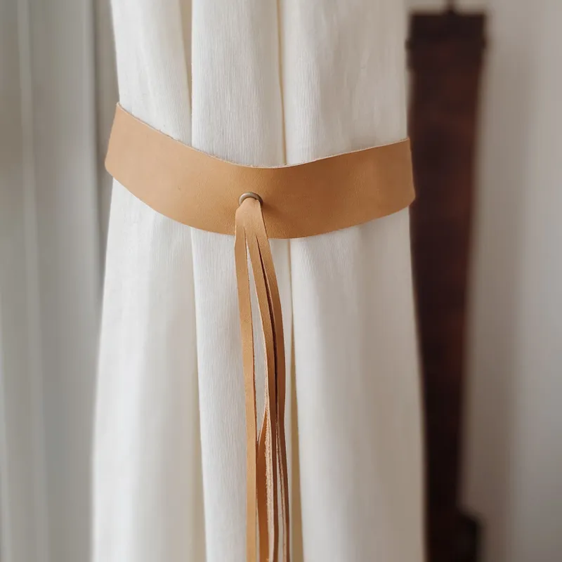 Cortineros con flecos en cuero – Set x2 - Percheros y colgadores, Uruguay | Dreams On Time