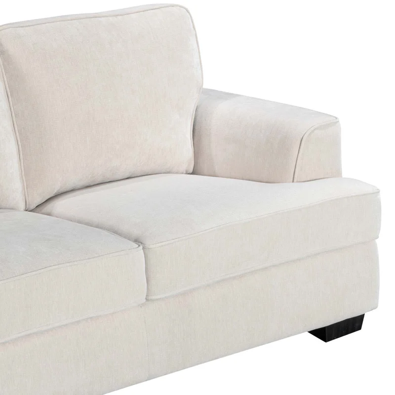 Sofá 3 Cuerpos Tela Natural-beige Austin Natural en Madera natural - Sillones y sofás, Uruguay | Divino, vista 5