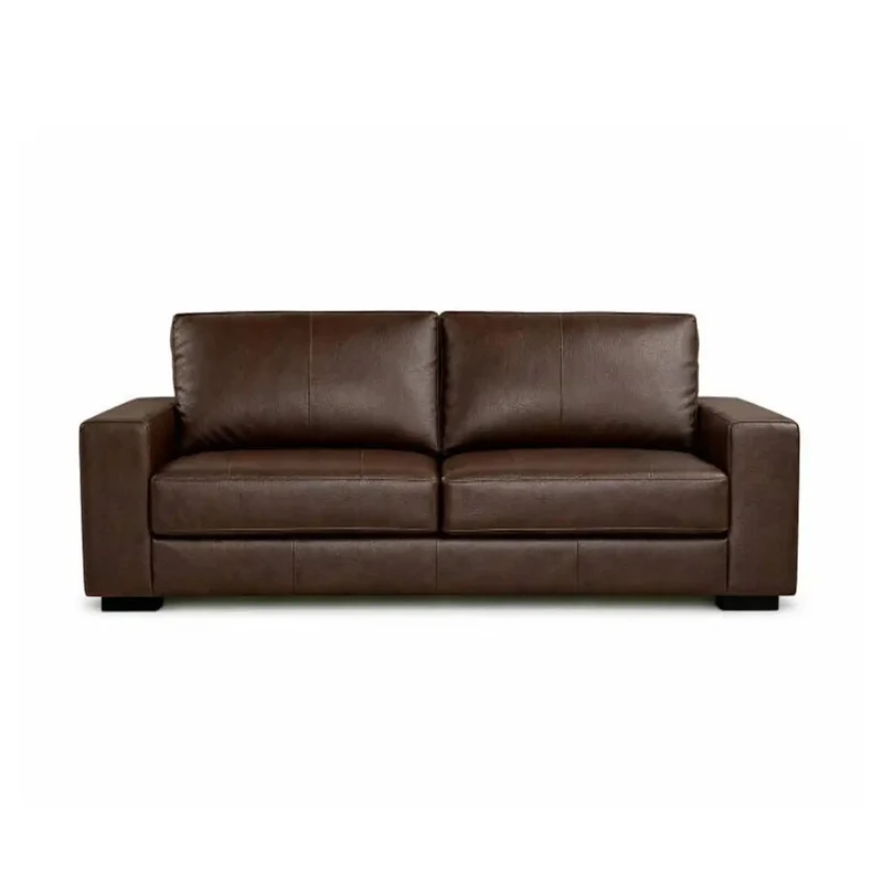 Sillón 3 cuerpos Como - 100% Cuero - Caramelo en Marrón - Sillones y sofás, Uruguay | Ecowood, vista 4