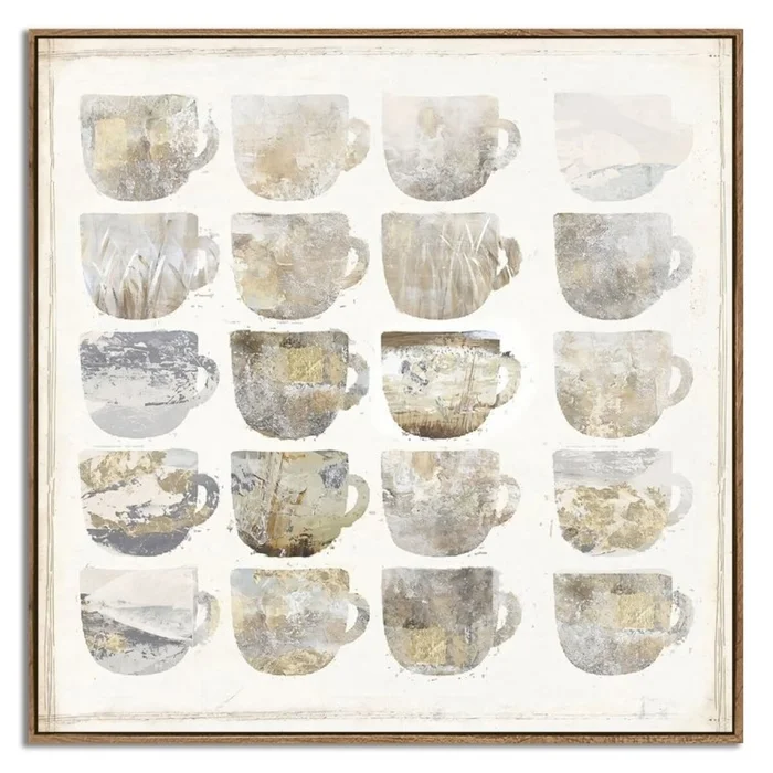 CUADRO CANVAS 40x40cm MARCO CAFÉ PASTELES en Multicolor - Decoración de pared, Uruguay | Decohogar, vista 2