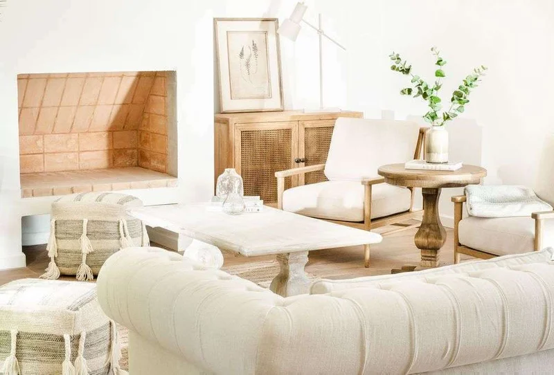 SILLON CHESTERFIELD - LINO ANTIMANCHAS en Blanco - Sillones y sofás, Uruguay | La Iberica, vista 17