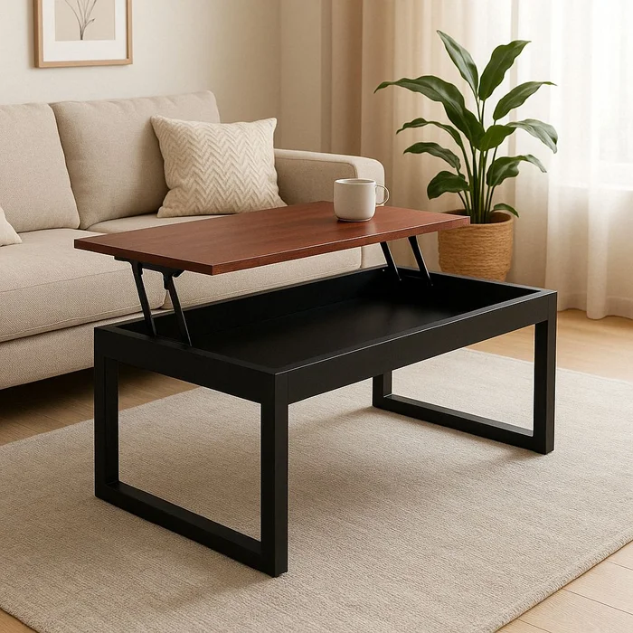 Mesa ratona elevable en Madera natural - Mesas de living, Uruguay | Horacio Home
