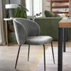 Silla Minna - de chenilla gris y patas de acero acabado negro en Gris - Sillas, Uruguay | Kavehome, vista 2 de 9