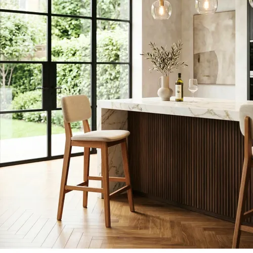 Butaca Classic - Línea Manhattan - Lino/Natural en Madera natural - Butacas, banquetas y puffs, Uruguay | Rústico Hogar