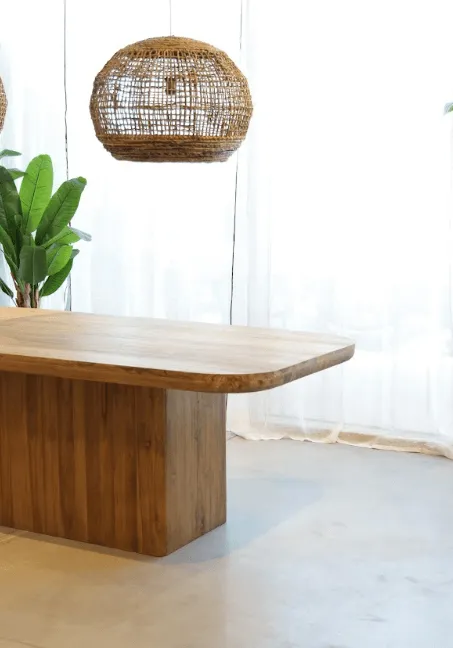 MESA COMEDOR OSLO 240 TEKA NATURAL en Madera natural - Mesas de comedor, Uruguay | Masinfinito Casa