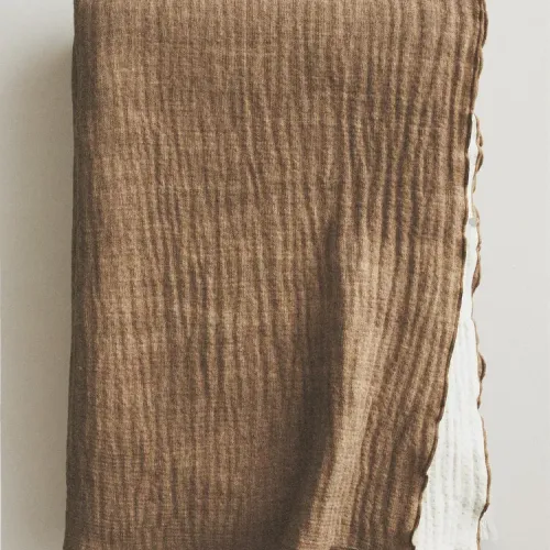 MANTA ALGODÓN REVERSIBLE en Marrón - Textiles, Uruguay | Zara Home