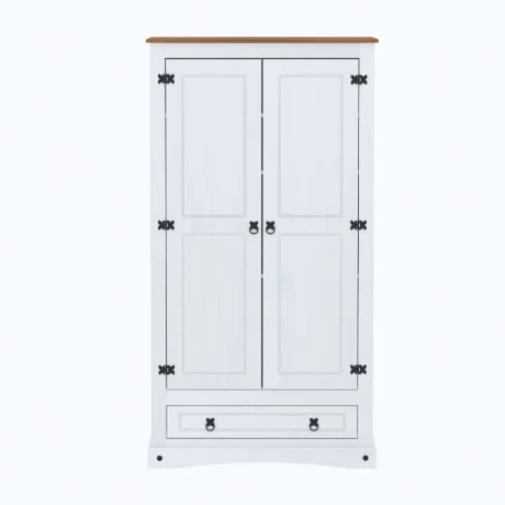 Ropero 2 Puertas línea Naturale - Blanco/Roble en Blanco - Roperos y placares, Uruguay | La Cueva Muebles, vista 9