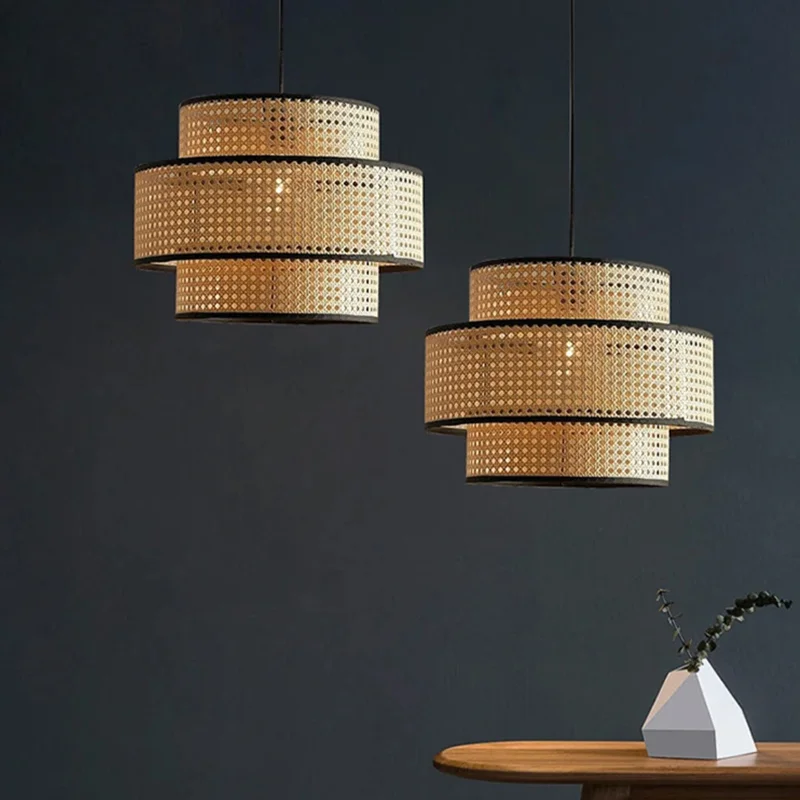 Colgante triple francesa en Madera natural - Lámparas colgantes, Uruguay | La Perla, vista 4