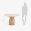 Mesa Jeanette madera maciza de teca Ø 120 cm en Madera natural - Mesas de comedor, Uruguay | Kavehome, vista 6 de 6