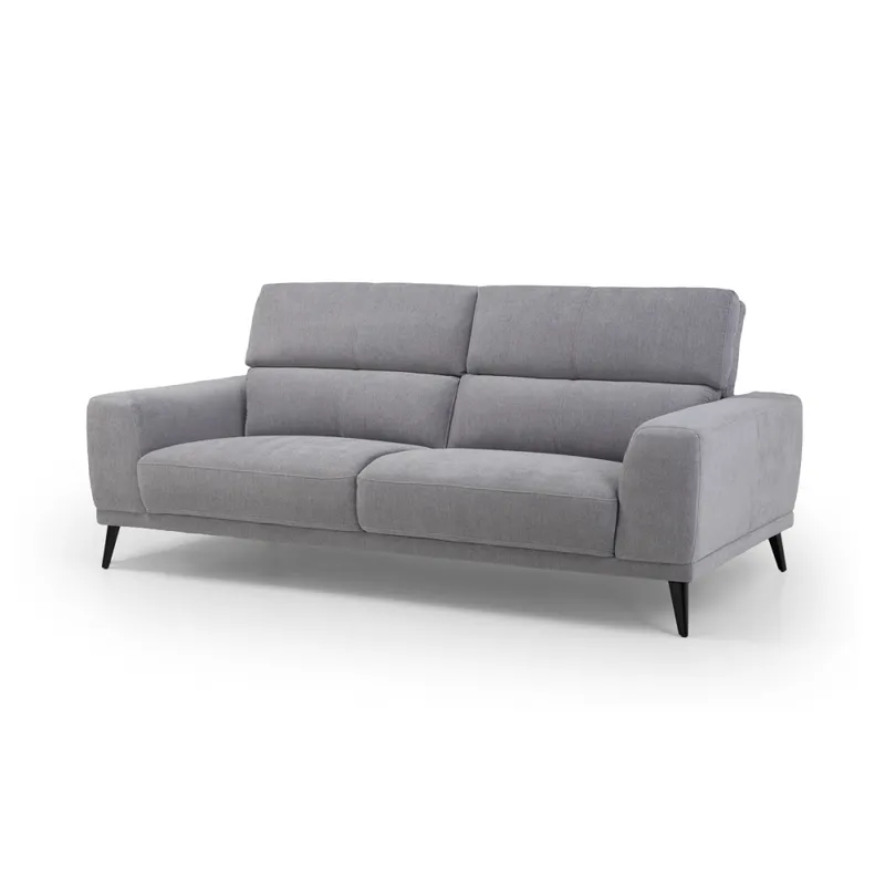 Sofá Keisy - Tela Microfibra - 3 cuerpos - Nikki 3 (Gris) en Gris - Sillones y sofás, Uruguay | NYR