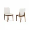 Silla Tapizada Respaldo Curvo Patas Madera en Beige - Sillas, Uruguay | Champagne Home, vista 2 de 3