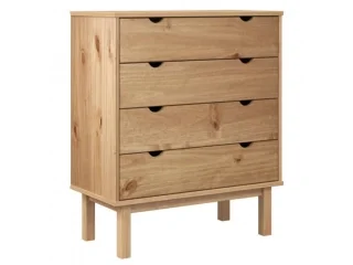Comoda 4 C Mel/Gris Linea Nordica en Madera Maciza en Mel/Blanco - Cómodas, Uruguay | Quesal, vista 13