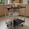CARRITO PLEGABLE 3NIVELES 40x63x70CM NEGRO Y METAL - Mesas de comedor, Uruguay | Decohogar, vista 3 de 6