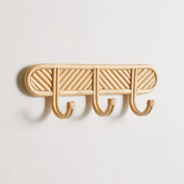 Perchero de Rattan en Madera natural - Muebles, Uruguay | Decoramuss