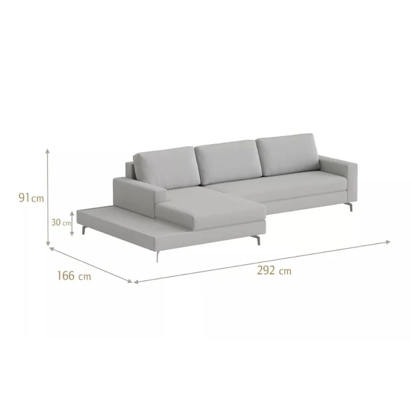 Sillon con chaise Loft en Marrón - Sillones y sofás, Uruguay | La Cueva Muebles, vista 4