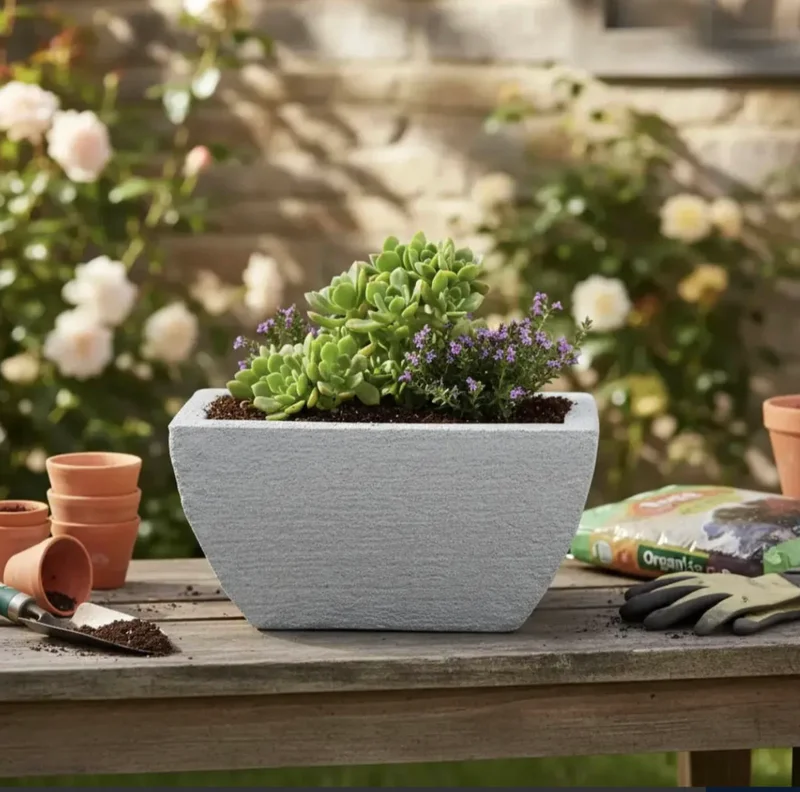 Jardinera de amurar 25cm en Gris - Macetas, Uruguay | Alta Gracia Deco, vista 6