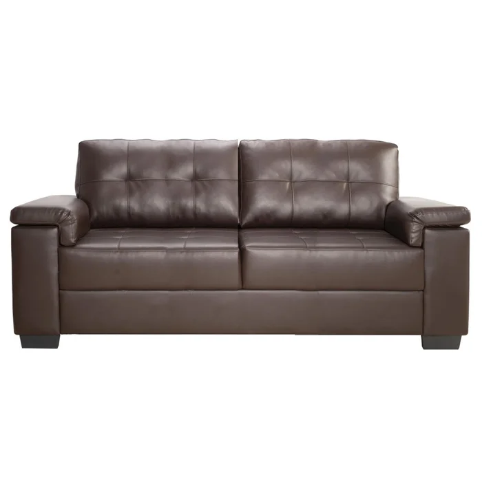 Sillon 3 cuerpos Eco Cuero Luares - Chocolate en Marrón - Sillones y sofás, Uruguay | La Cueva Muebles, vista 4