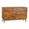 Comoda 6 Cajones Madera-de-mango Marron Parker en Marrón - Cómodas, Uruguay | Divino, vista 3 de 6